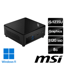 msi微星 Cubi 5 12M-034TW 黑 迷你桌