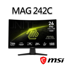 msi微星 MAG 242C 23.6吋 曲面電競螢幕(