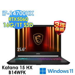 msi微星 Katana 15 HX B14WFK-88