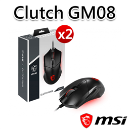 【兩入組】msi微星 Clutch GM08 電競滑鼠