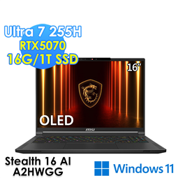 msi微星 Stealth 16 AI A2HWGG-0