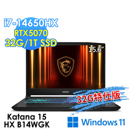 msi微星 Katana 15 HX B14WGK-10